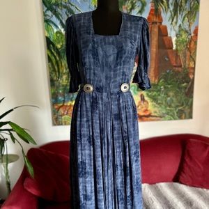 Vintage Your Sixth Sense maxi dress with western concha’s at the waist Sz sm-med